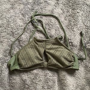 Juniors S green bikini top